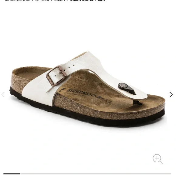 Birkenstock Gizeh Sandal in Graceful Pearl White - Picture 14 of 15